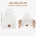 Bluetooth Beanie for Women, Deegotech Women Winter Hat, Gift for Women Girls Mom, Bluetooth 5.0 Wireless Headphones Beanie, Pompom Knit Beanie Hat Warm Ski Cap-Black